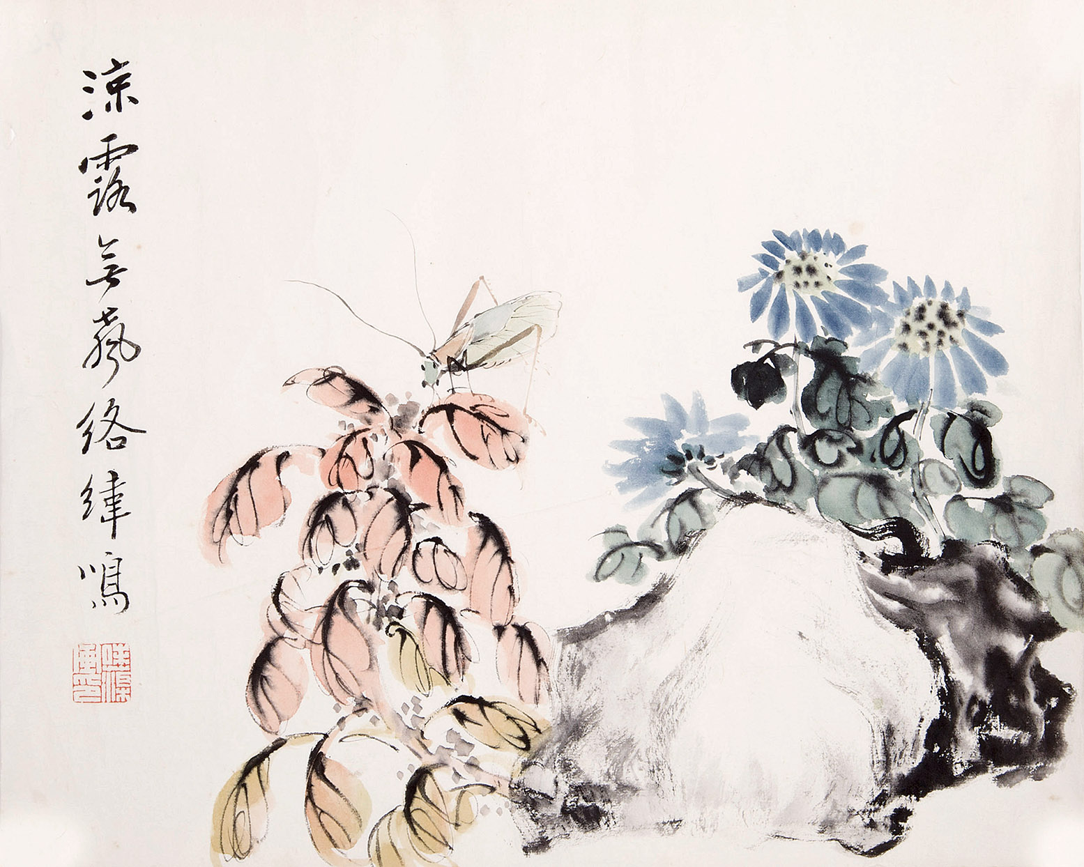 凉露无声络纬鸣